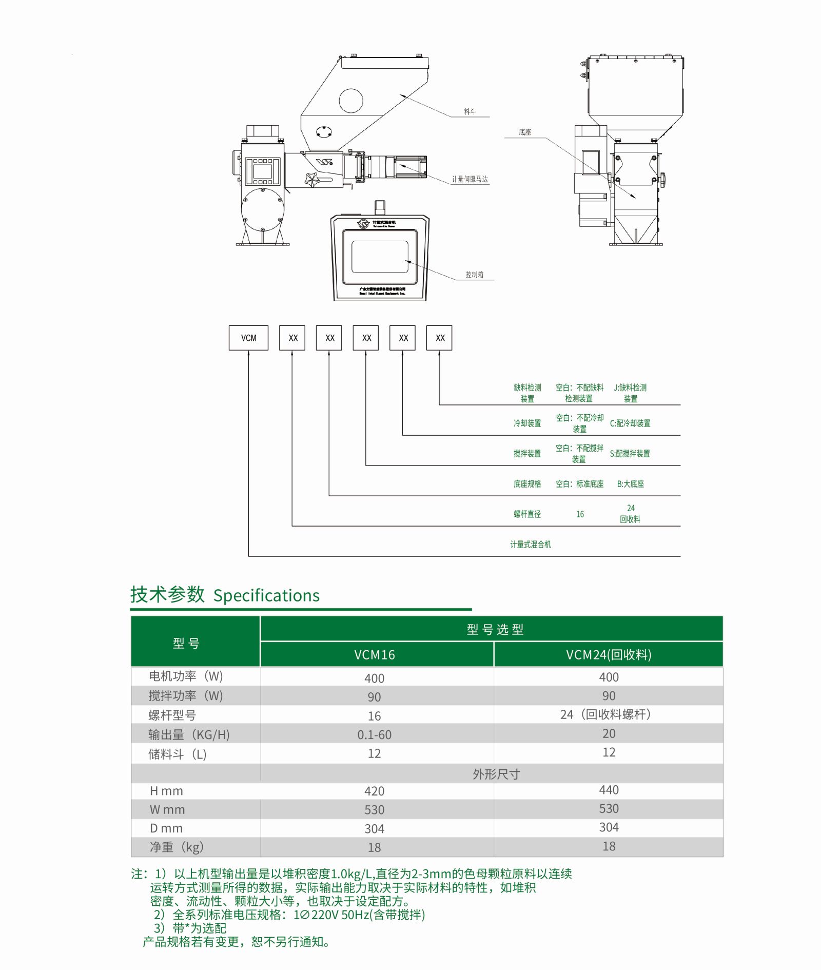 WVCM計(jì)量式混合機(jī)